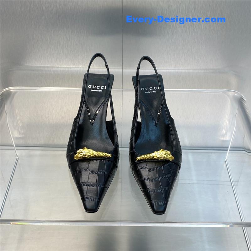 Gvc*1 mid heel candy color hardware buckle women’s shoes