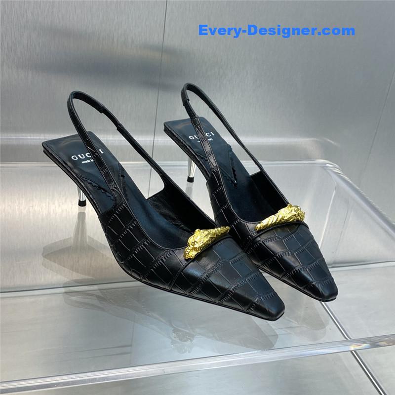 Gvc*1 mid heel candy color hardware buckle women’s shoes