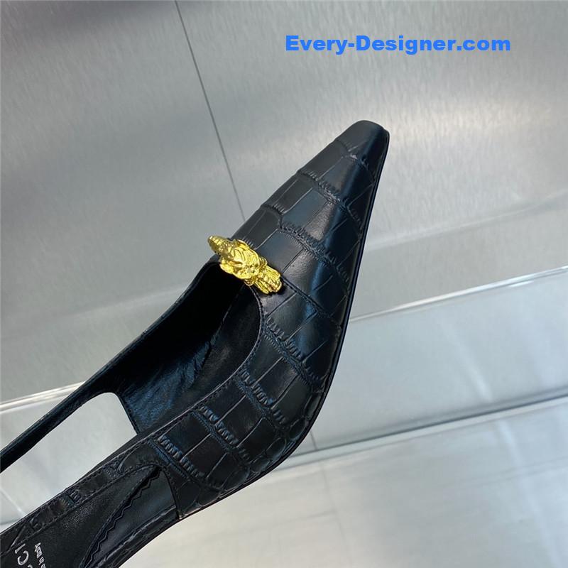 Gvc*1 mid heel candy color hardware buckle women’s shoes