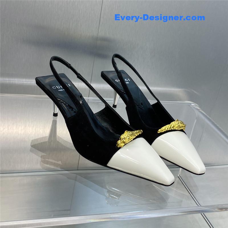 Gvc*1 mid heel candy color hardware buckle women’s shoes