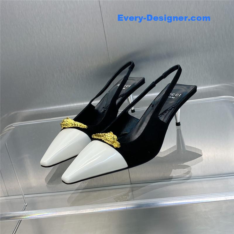 Gvc*1 mid heel candy color hardware buckle women’s shoes