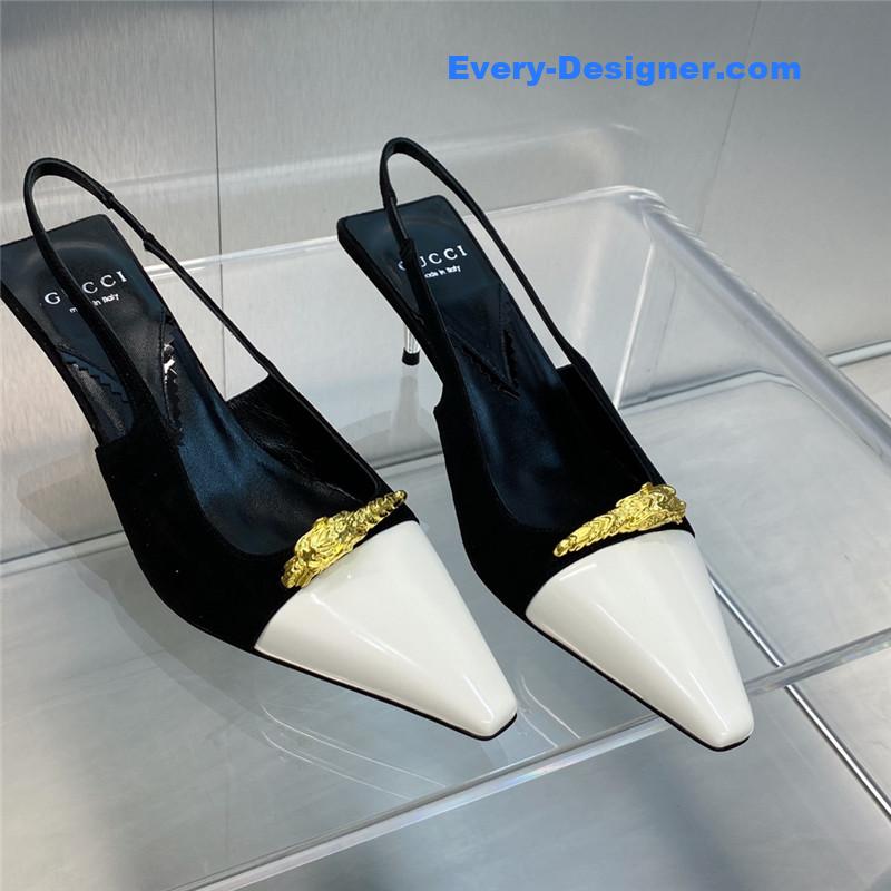 Gvc*1 mid heel candy color hardware buckle women’s shoes