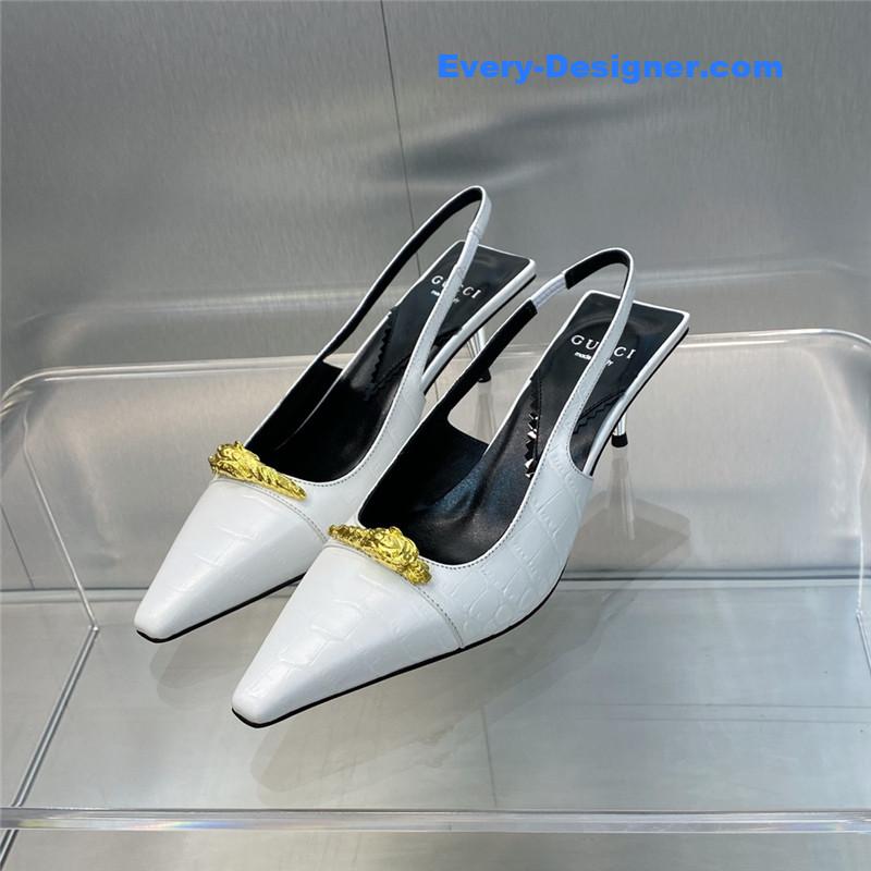 Gvc*1 mid heel candy color hardware buckle women’s shoes