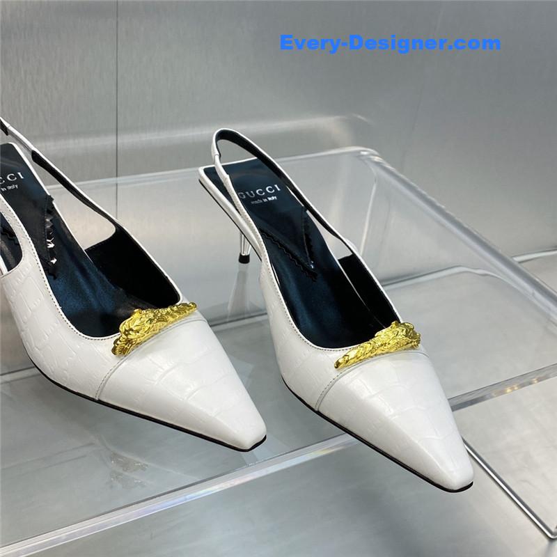 Gvc*1 mid heel candy color hardware buckle women’s shoes