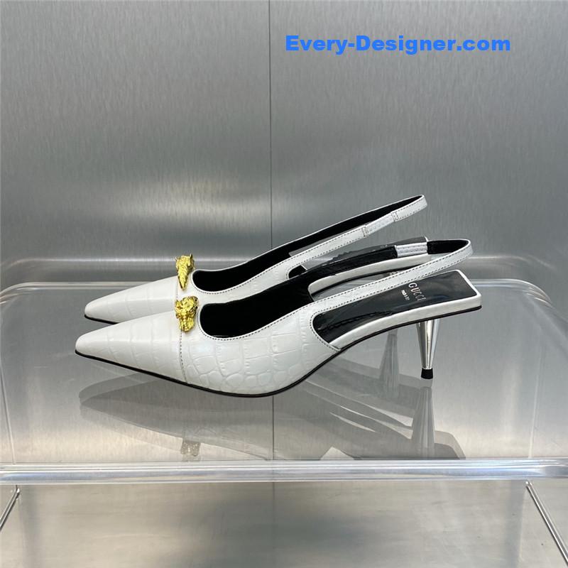 Gvc*1 mid heel candy color hardware buckle women’s shoes