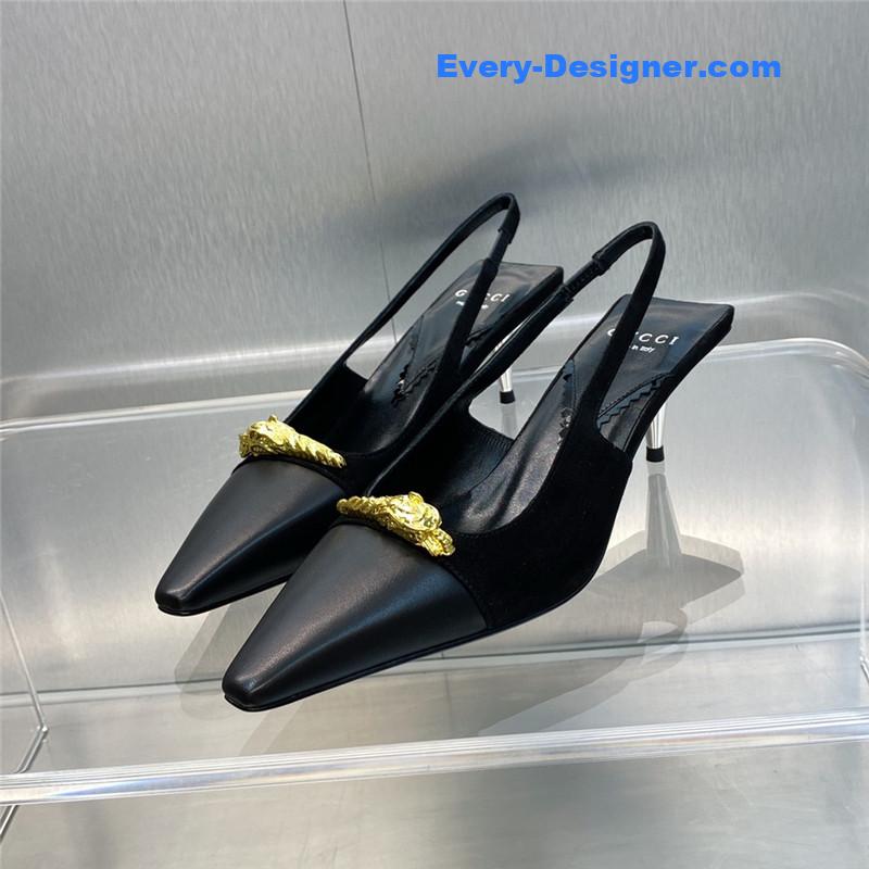 Gvc*1 mid heel candy color hardware buckle women’s shoes