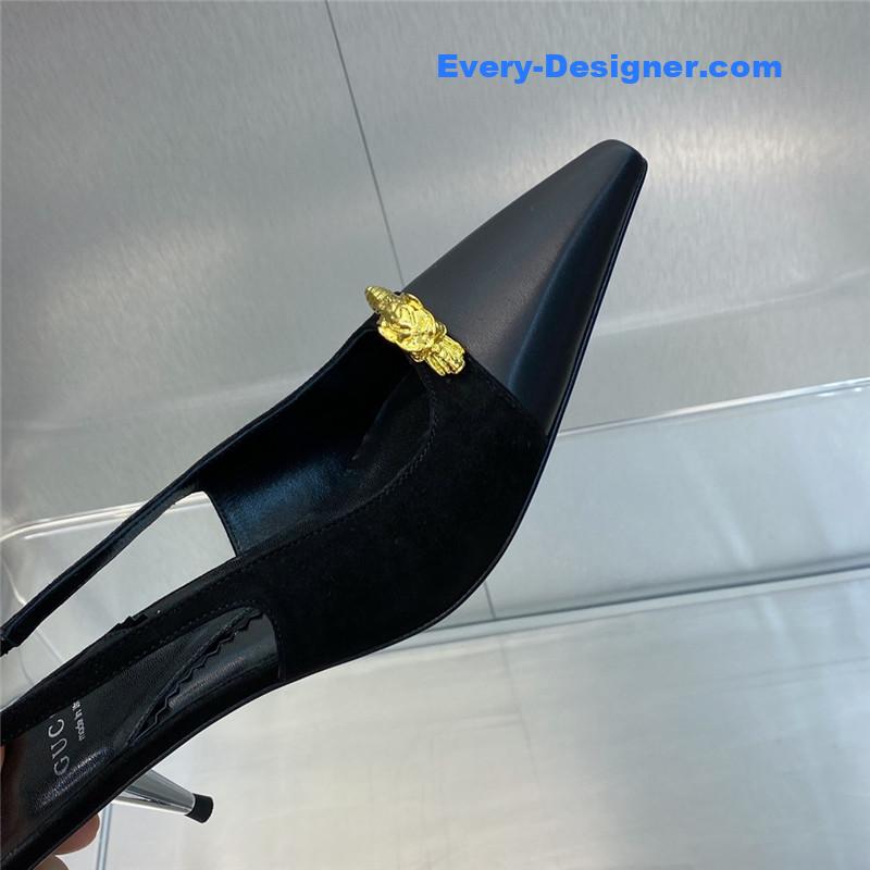 Gvc*1 mid heel candy color hardware buckle women’s shoes