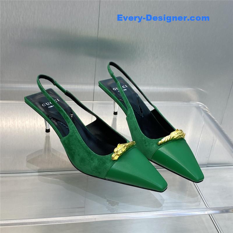 Gvc*1 mid heel candy color hardware buckle women’s shoes