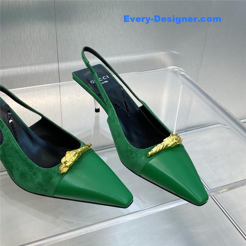 Gvc*1 mid heel candy color hardware buckle women’s shoes