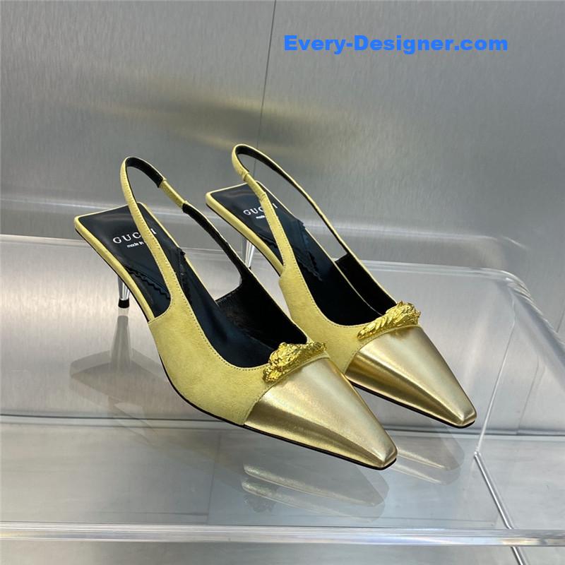 Gvc*1 mid heel candy color hardware buckle women’s shoes