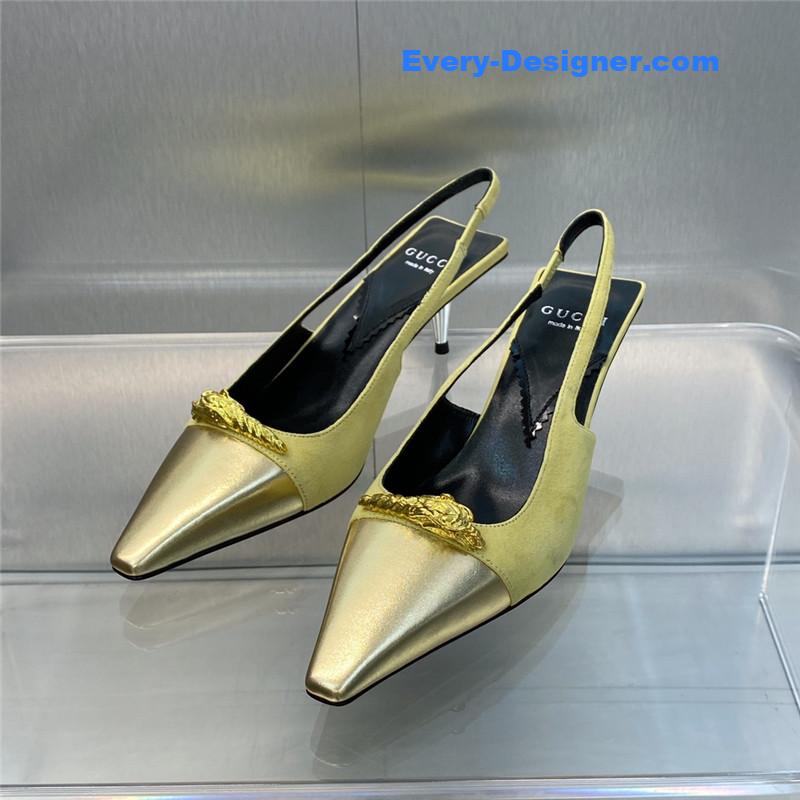 Gvc*1 mid heel candy color hardware buckle women’s shoes