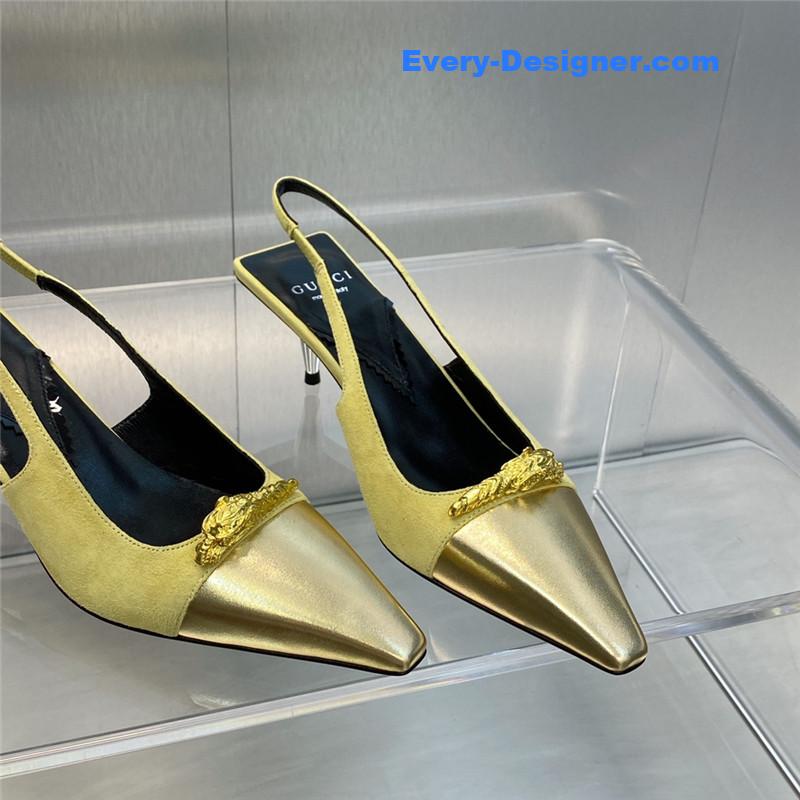 Gvc*1 mid heel candy color hardware buckle women’s shoes