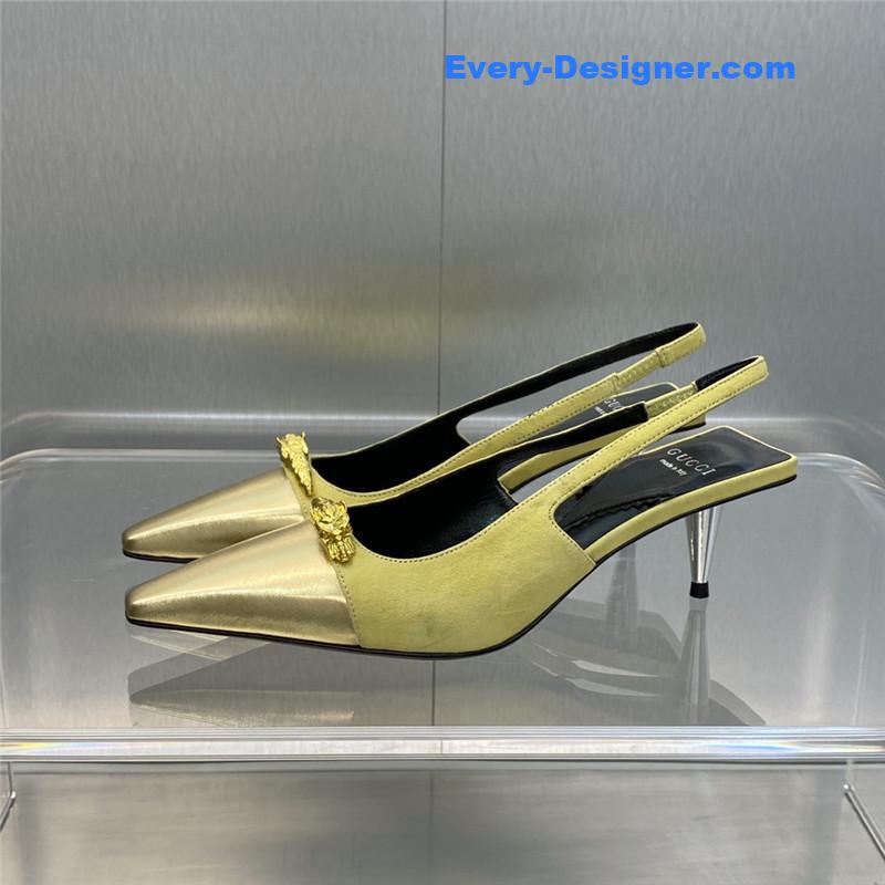 Gvc*1 mid heel candy color hardware buckle women’s shoes