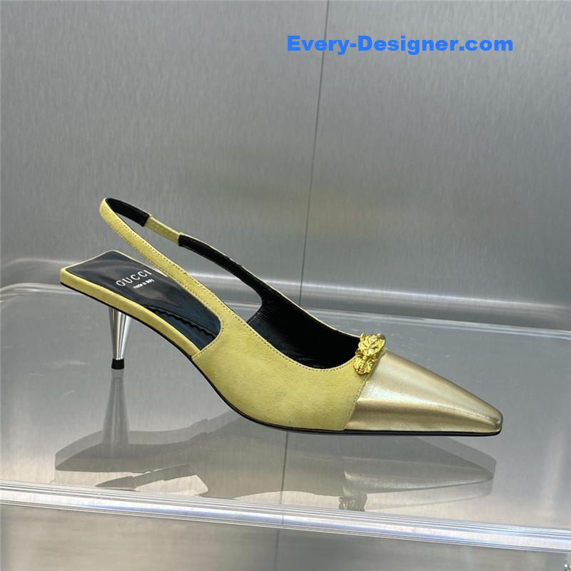 Gvc*1 mid heel candy color hardware buckle women’s shoes