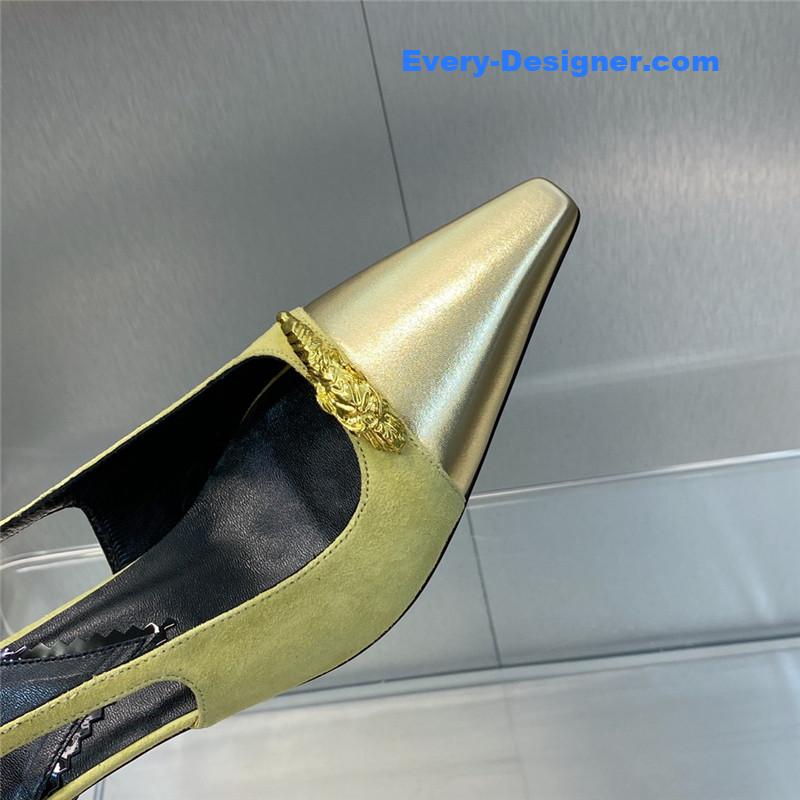 Gvc*1 mid heel candy color hardware buckle women’s shoes