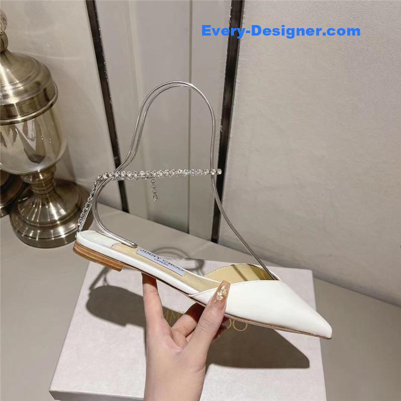 J1m*y Ch00 spring and summer crystal chain pumps