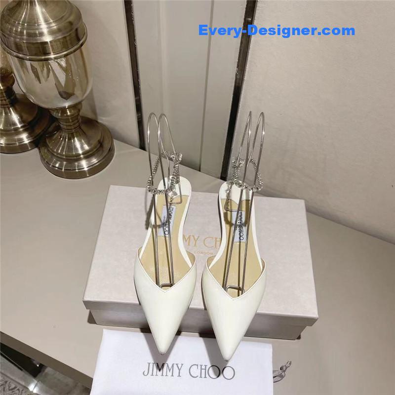 J1m*y Ch00 spring and summer crystal chain pumps
