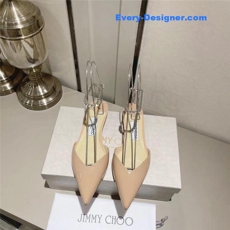 J1m*y Ch00 spring and summer crystal chain pumps