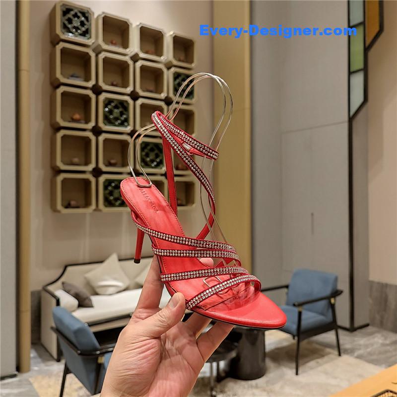ba1en*iaga crystal hot D1am0nd strap sandals
