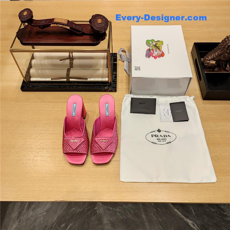 Pra*a block heel square toe sandals