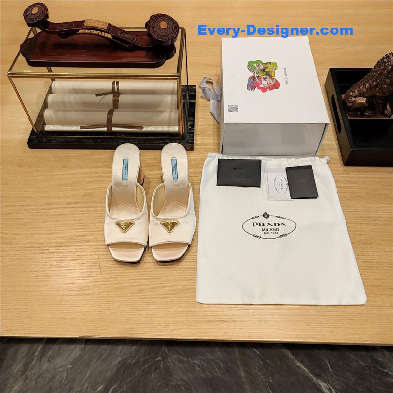 Pra*a block heel square toe sandals