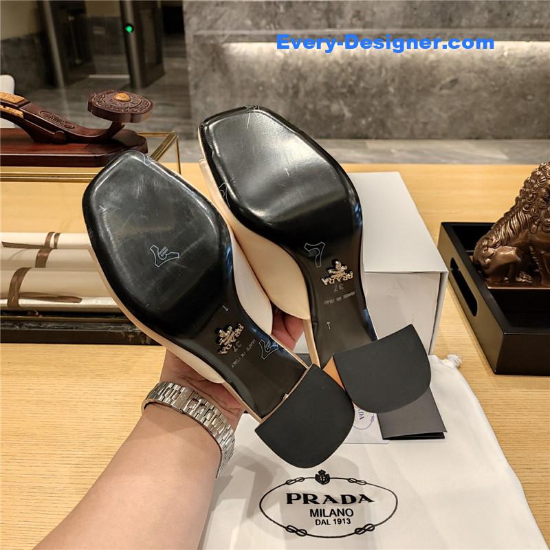 Pra*a block heel square toe sandals