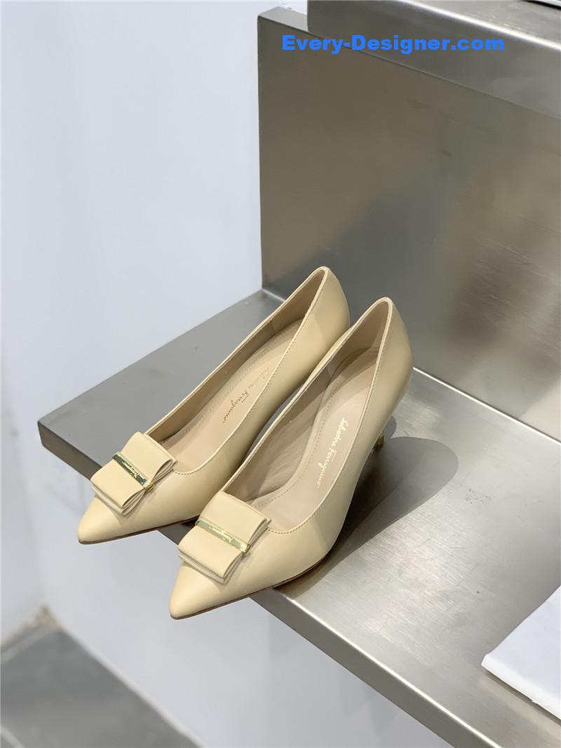 Salvatore Ferragamo double bow pointed pumps