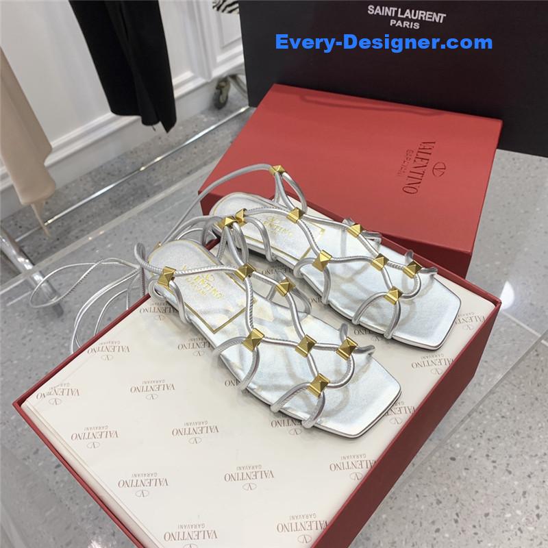 Va1e*ntin0 studded lace-up sandals