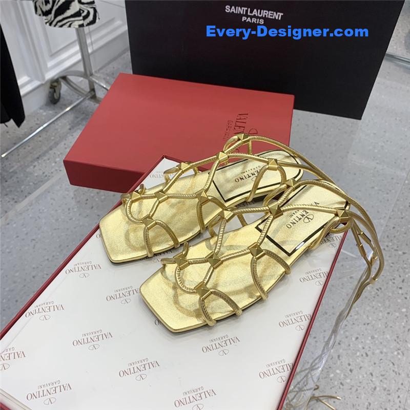 Va1e*ntin0 studded lace-up sandals