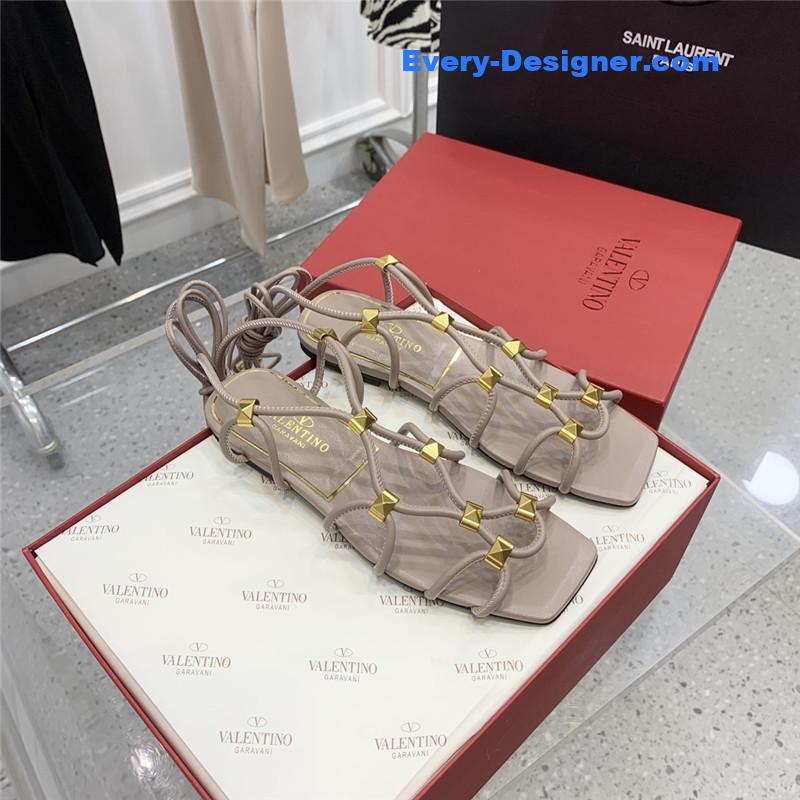Va1e*ntin0 studded lace-up sandals