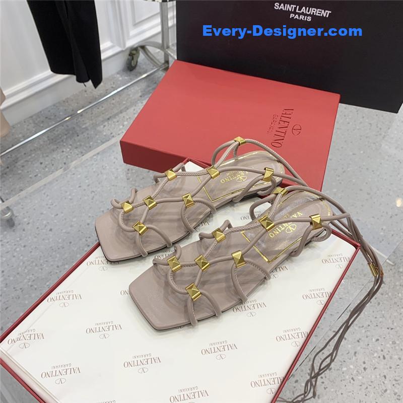 Va1e*ntin0 studded lace-up sandals