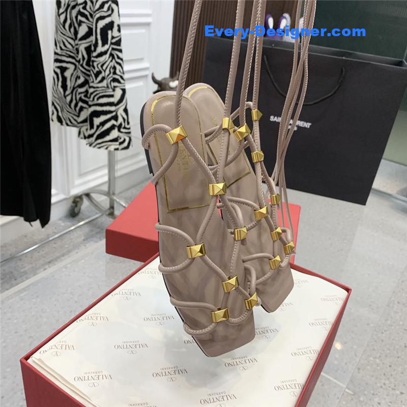 Va1e*ntin0 studded lace-up sandals