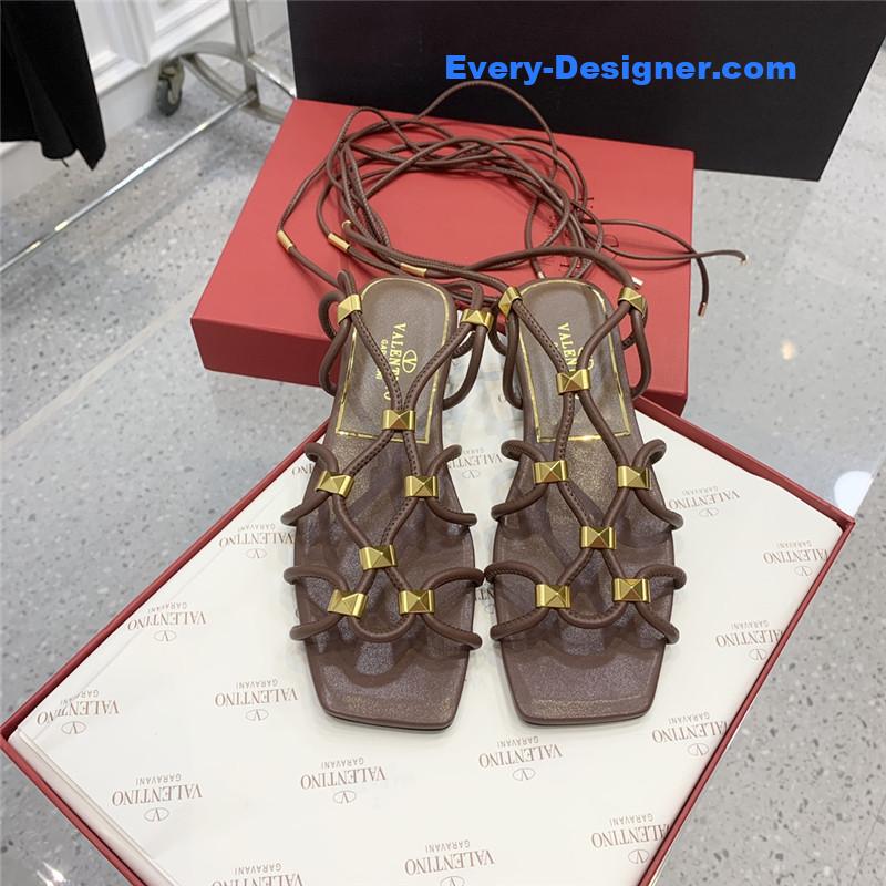 Va1e*ntin0 studded lace-up sandals