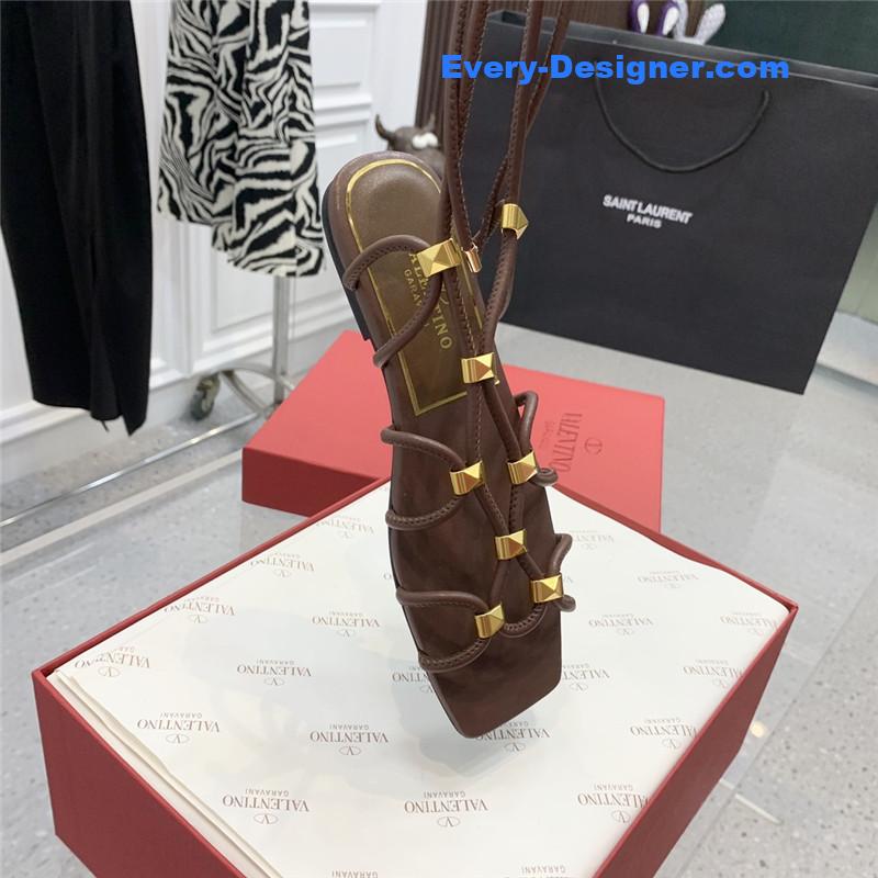 Va1e*ntin0 studded lace-up sandals