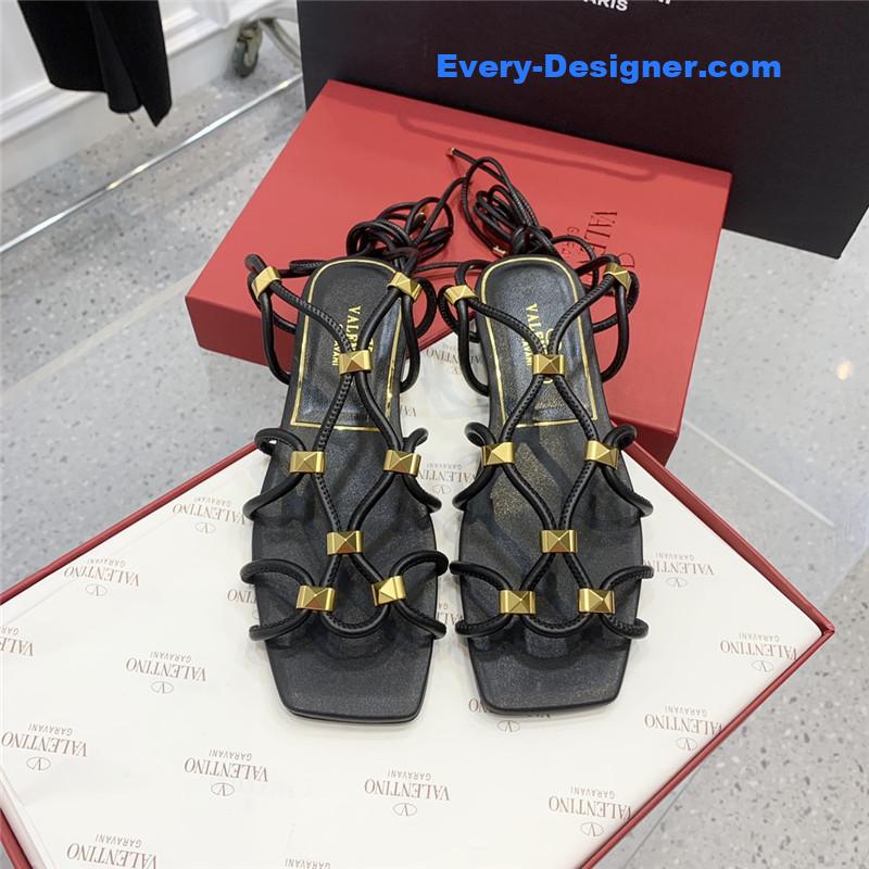 Va1e*ntin0 studded lace-up sandals