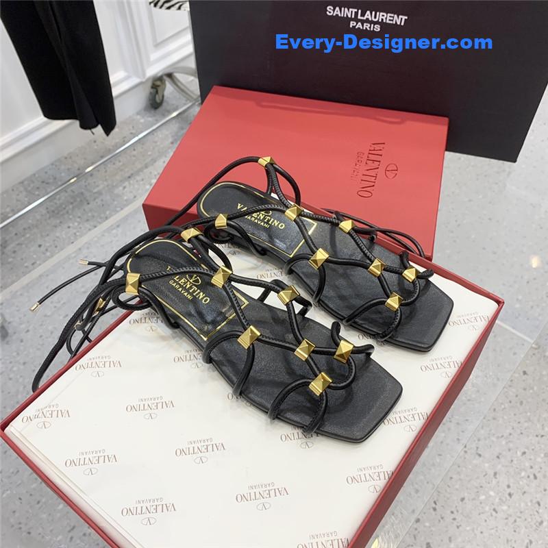 Va1e*ntin0 studded lace-up sandals