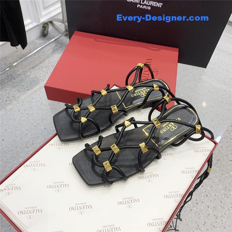 Va1e*ntin0 studded lace-up sandals