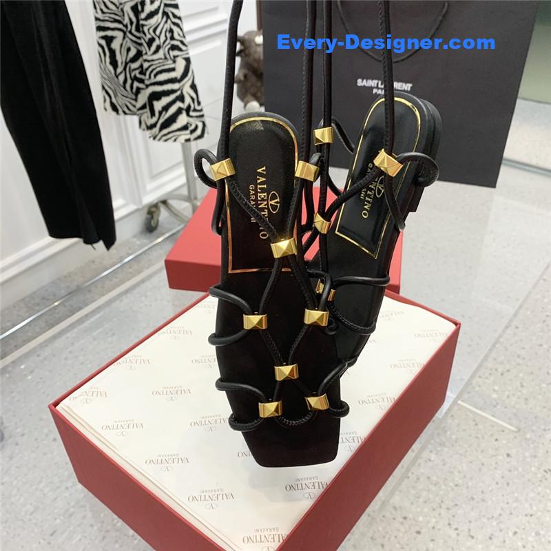 Va1e*ntin0 studded lace-up sandals