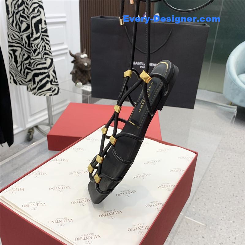 Va1e*ntin0 studded lace-up sandals