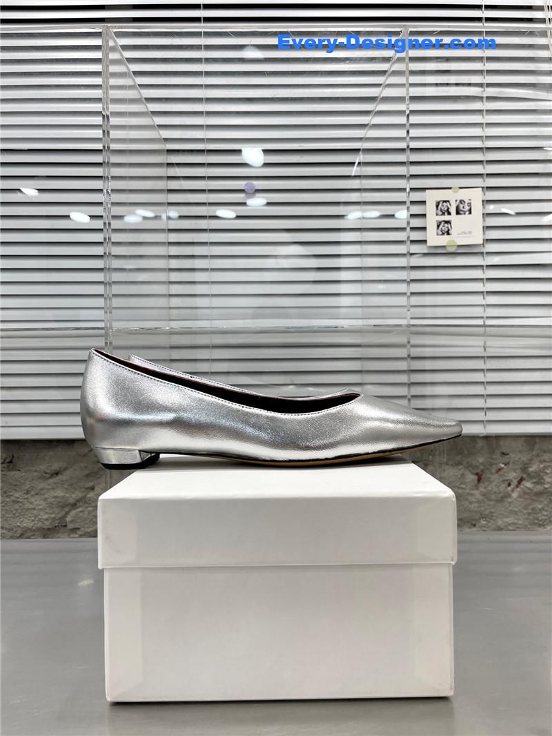 The R0w new french pointed toe chunky low-heeled shoes