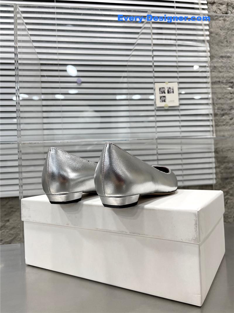 The R0w new french pointed toe chunky low-heeled shoes