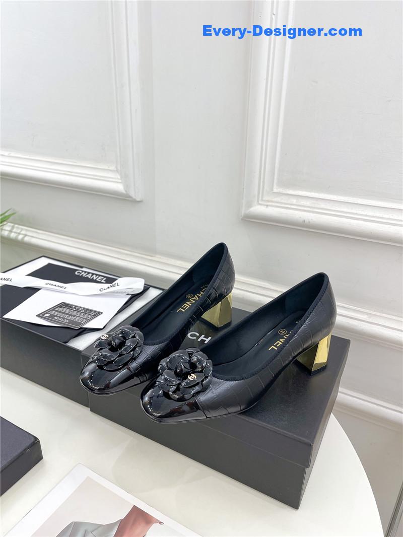 CC catwalk style camellia shoes