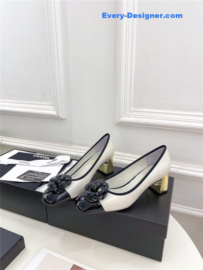 CC catwalk style camellia shoes