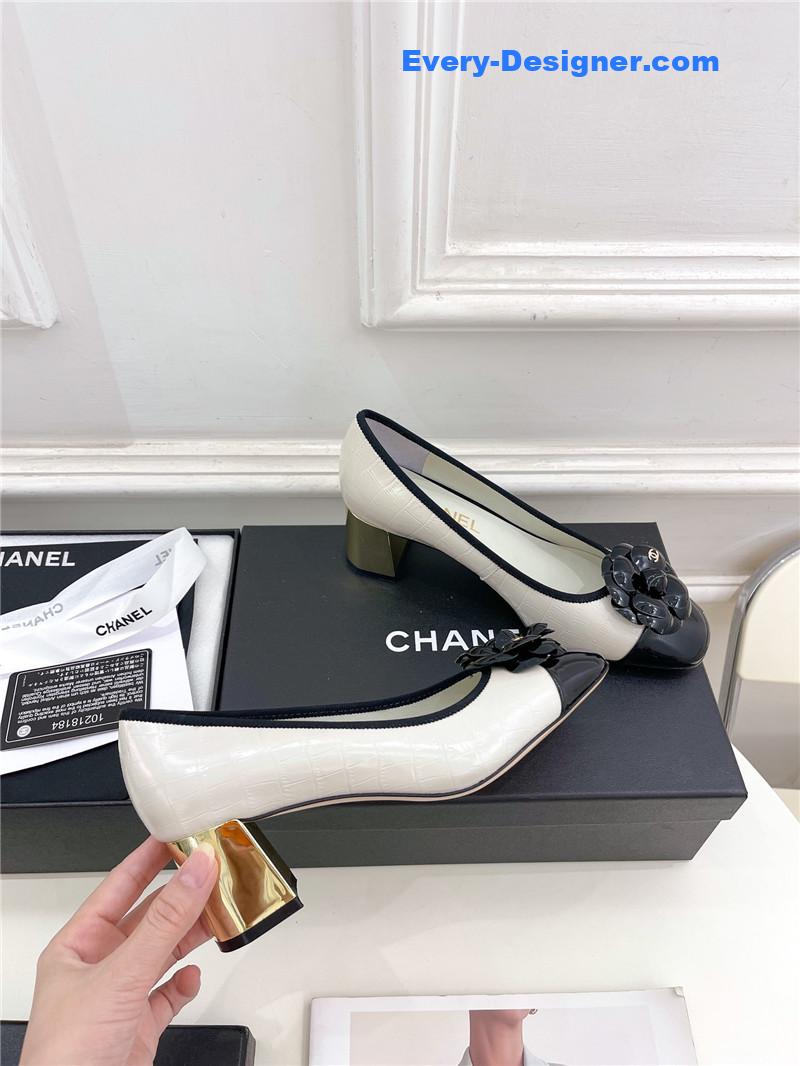 CC catwalk style camellia shoes