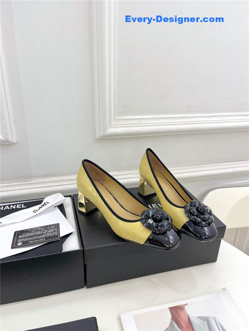 CC catwalk style camellia shoes