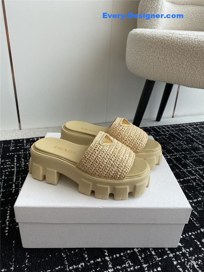 Pra*a gear platform woven slippers