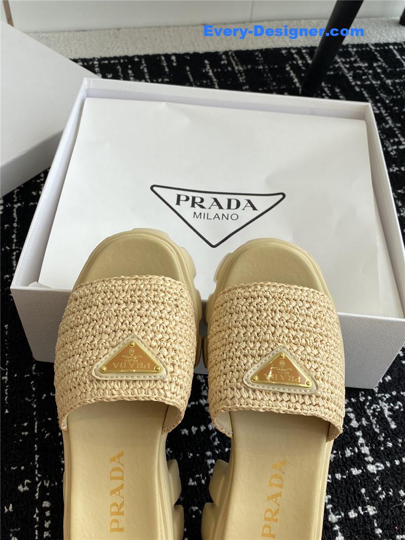Pra*a gear platform woven slippers