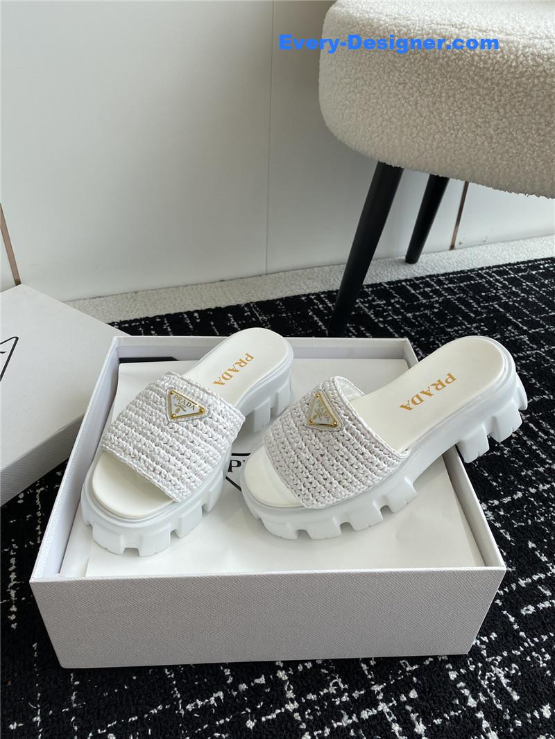 Pra*a gear platform woven slippers