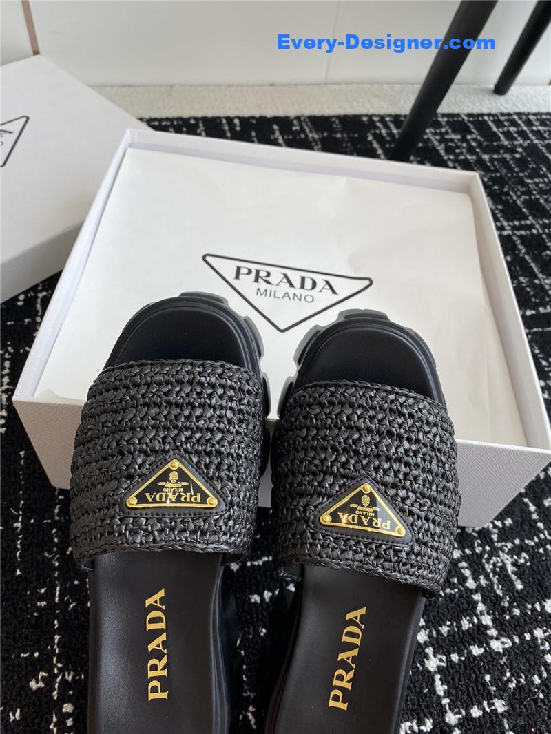Pra*a gear platform woven slippers