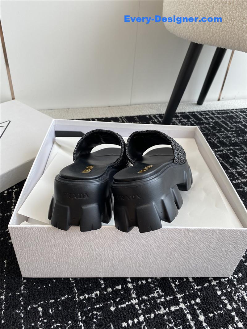 Pra*a gear platform woven slippers